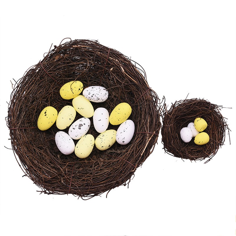 100PCS Colorful Foam Eggs Easter Egg Ornaments Crafts Birds Eggs