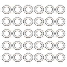 PATIKIL 304 Edelstahl-Flachdichtung, 50er Pack 1/5" ID x 2/5" OD x 0,03" Dicke Metall-Fender-Unterlegscheiben Kleine Unterlegscheiben für Schrauben Bolzen Sortiment
