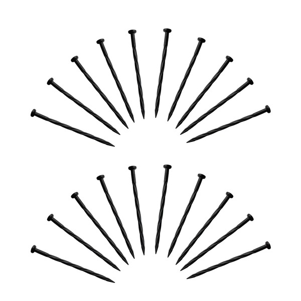 8 Inch Plastic Edging Nails, Spiral Nylon Anchoring Spikes, Stakes