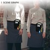 MELINON Restaurant Waiter Waist Money Pouch Bag, Serving Apron, Check