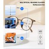 KOOSUFA Mode Runde Gleitsichtbrille Progressive Multifokus Anti-Blaulicht Lesebrille Damen Herren