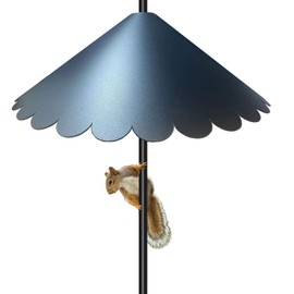Btfcrochook Squirrel Proof Baffle for Bird Feeder Pole, 16 Inch Pole Mount Squirrel Guard, Outdoor Wrap Around Bird House Protector for Shepherd’s Hook, Black, 1 Pack