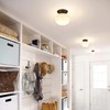 youngrender Black Schoolhouse Light Fixture Ceiling, 9 Inch Hallway Semi