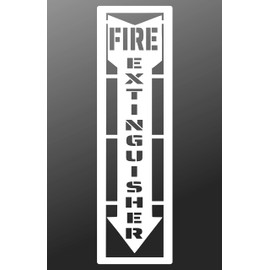 Fire Extinguisher Sign Spray Paint Airbrush Stencil - Mylar Reusable - Office Warehouse, Factory