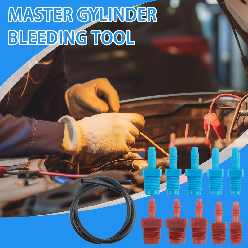 Figpade Car Brake Master Cylinder Bleeder Kit,Practical Brake Bleeder Kit