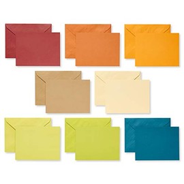 American Greetings tarjetas en blanco de un solo panel con sobres, colores tierra (100 unidades)