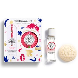 ROGER & GALLET | Gingembre Rouge Gift Set | 1 fl oz Wellbeing Fragrant Water | 3.5 oz Perfumed Soap | Limited Edition