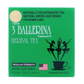 3 Pack of 3 Ballerina Tea for Men and Women (3 Boxes of 30 Tea Bags)