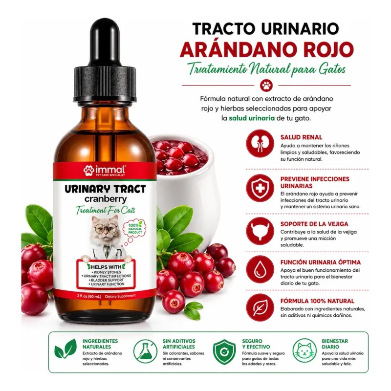 Suplemento Natural Preventivo De Infecciones Urinarias Gato
