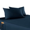 Elegant Comfort 4-Piece Solid Smart Sheet Set-Deep Pocket Fitted Sheet