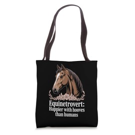 Horse Riding Funny Horse Lover Horseback Rider Equestrian Tote Bag