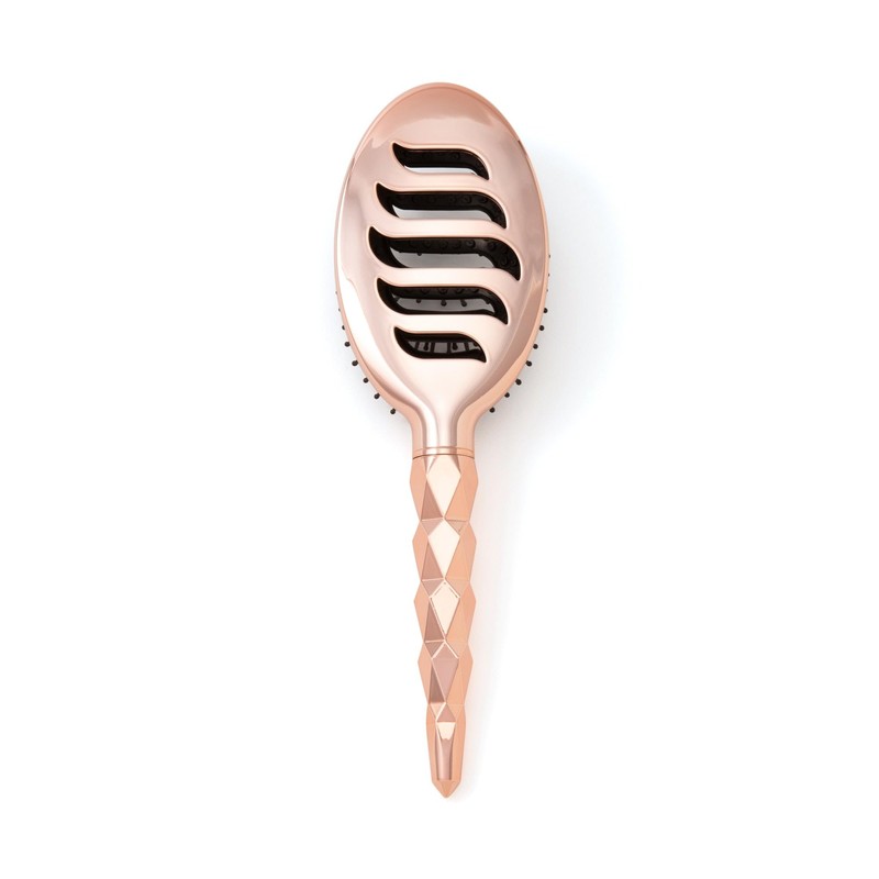 Francfranc Siv Bent Oval Hairbrush Shiny Pink Gold