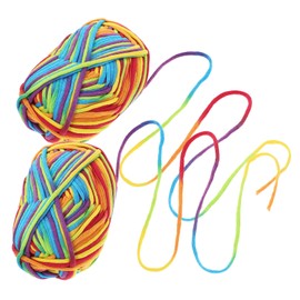 DOITOOL 2pcs Vibrant Color Yarn for Handcrafting Replaceable Worsted Weight Crochet Yarn Portable DIY Knitting Material for Creative Projects and Fashionable Scarves