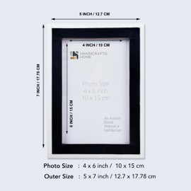Handicrafts Home Picture Photo Frame Mosaic Art Inspired Vintage Wall Décor Frames Decoration Murale 4X6 Black