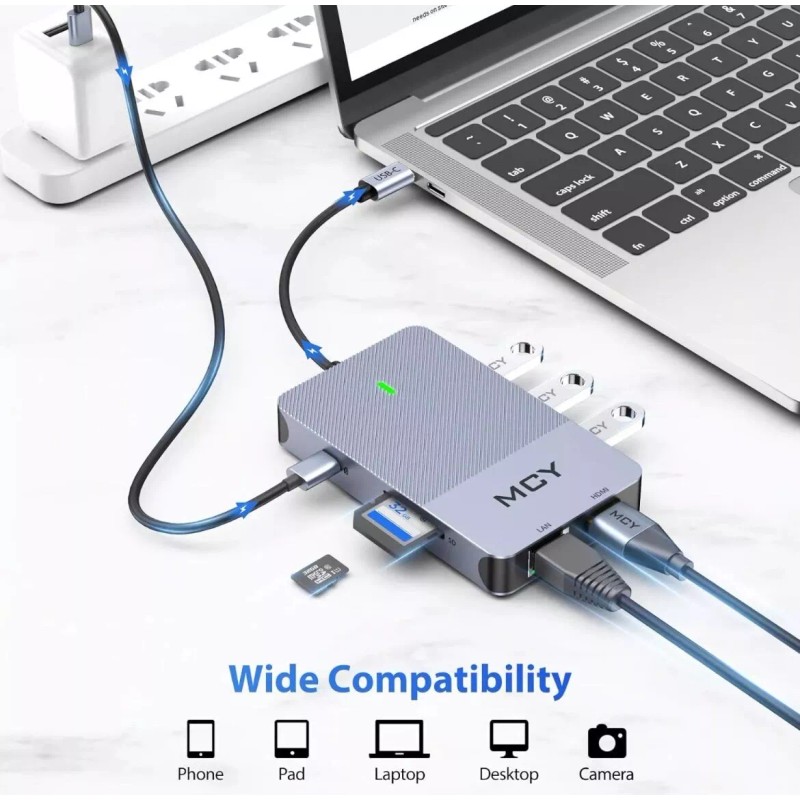 MCY USB C Docking Station, MCY 8-in-1 Laptop Docking Station