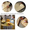 PEMAR Set of 6 Bamboo Wicker Serving Trays for Foods