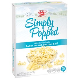 Jolly Time Simply Popped - Lightly Salted Microwave Popcorn, 3oz Sharing Bag, 6 Bags Per Carton (3 Ounce (Pack of 6))