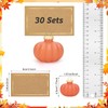 30-Pack Gradient Orange Glass Pumpkin Place Card Holders, Includes Fall