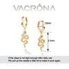 VACRONA Gold Snake Hoop Earrings Huggie Earrings for Women 14k