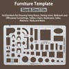 Funstreet Architectural Drafting Tools, 3 PCS Templates，Reusable Stencils for Drawing