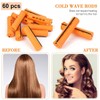 CLIONE 60pcs Perm Rods Set for Natural Hair Plastic Cold