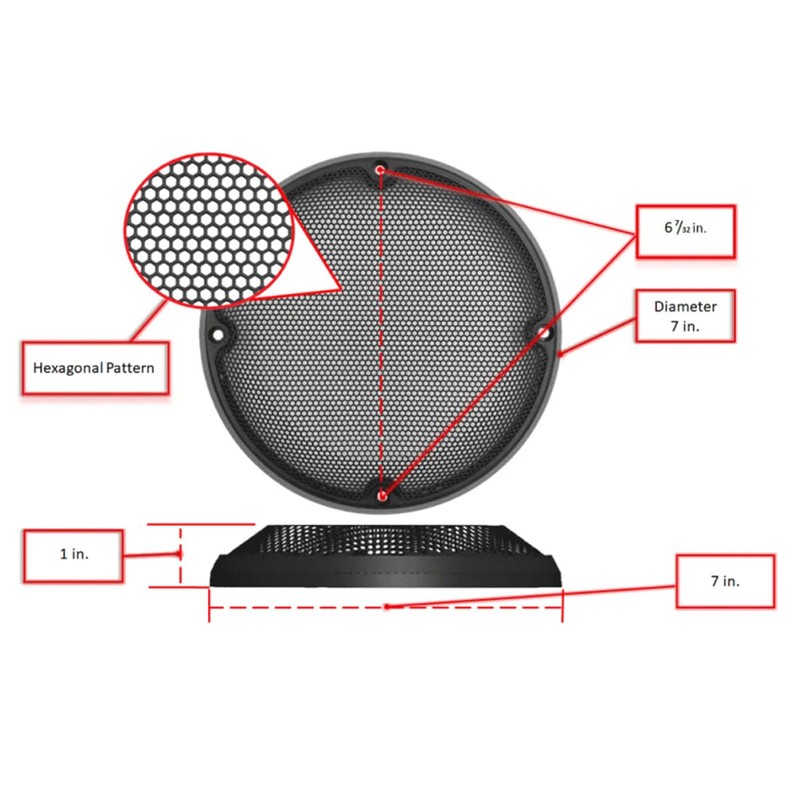 Metra BC-SPG Loudspeaker Grille 6.5 - 6.75 Inches / 16.5