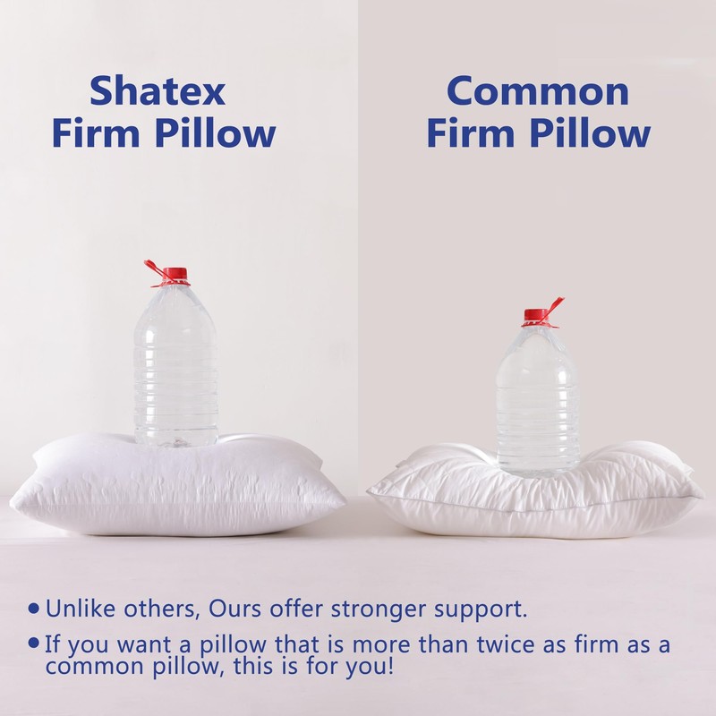 Shatex Extra Firm Pillow Standard Size 26 x 20 inch,