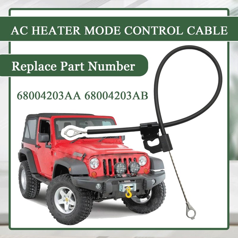 AC Heater Mode Control Cable Compatible with Jeep Wrangler 2007-2010