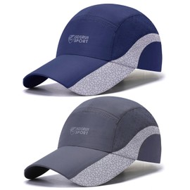 TAGVO 2 Pack Quick Drying Baseball Cap Men Women Summer UV Protection Breathable Lightweight Foldable Mesh Sports Running Baseball Cap Fashionable Casual Golf Cap Baseball Cap Sun Hat Baseball Cap