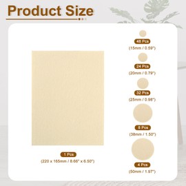 uxcell 117Pcs Felt Furniture Pads, Furniture Feet Wood Floor Protectors Self Adhesive for Protecting Hardwood Floors, Table Legs and Chair Legs, Beige