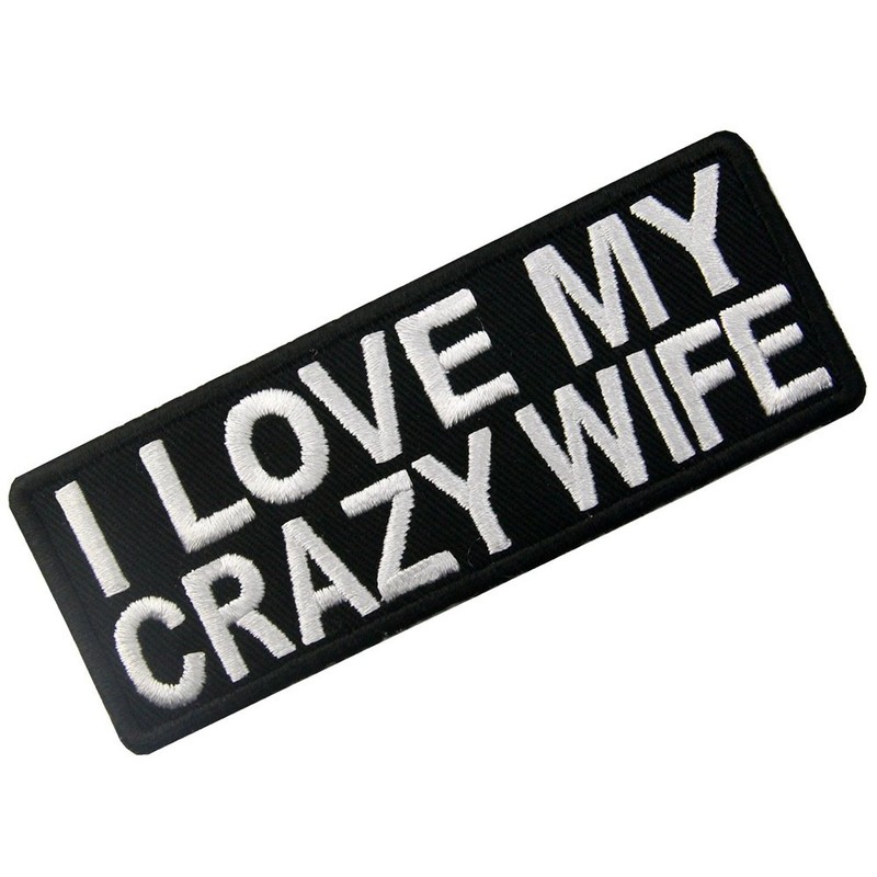 Glow in Dark I Love My Crazy Wife Patch Funny