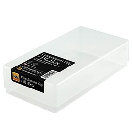 WestonBoxes - Compliment Slip and DL Envelope Plastic and orthodontic Storage Box (Clear, Pack of 5)