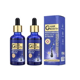 Pack of 2 Hair Growth Serum, Promotes Natural Hair Growth, Reduces Hair Loss, Nourishes the Scalp and Hair Follicles, Increases Hair Density, Ideal for All Hair Types, Gives Shine and Vitality