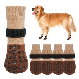 SCENEREAL Dog Socks to Prevent Licking Paws for Hardwood Floors Anti Slip, Dog Grippy Socks Shoes for Senior Small to Large Dogs, Dog Boots & Paw Protectors for Hot/Cold Scratching Pavement