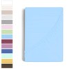SERENA Fitted Sheet Adjustable Cotton Polyester Blue 90 x 197