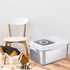 Honeydak 25 Lbs/23L/11 Kg Stainless Steel Dog Food Storage Container