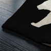 Smooffly Throw Pillow Case Black Background Bear Cotton Linen Throw