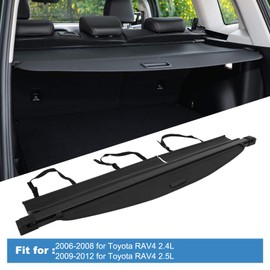 ECCPP Cargo Cover 2006-2012 for Toyota RAV4 Flexible Retractable Rear Trunk Cover Shade Luggage Tonneau Security Cover