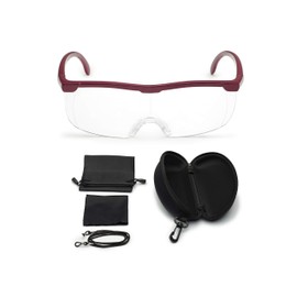 Magnifying Glasses Magnifying Glasses with 200% Optical Magnification with Hard Case and Accessories Red
