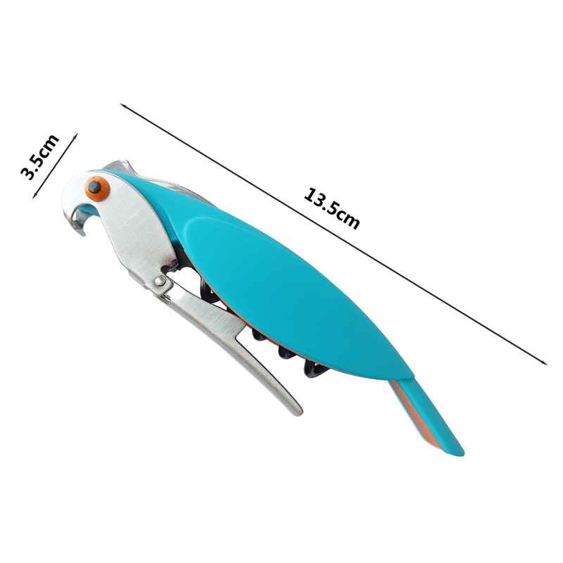 D DrNeeko Parrot Shape Waiters Corkscrew Wine Opener Bottle Opener