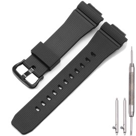 MCXGL Resin Band Compatible with G-Shock GM2100 strap GBM2100 G-Steel Black Resin Strap Replacement Watchband (Blackbuckle)