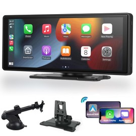 10.26 inch UHD IPS LCD Car Audio Display Car Audio Integrated Touch Screen Wireless Car Play/Android Auto Compatible, WiFi/Bluetooth/USB/AUX Input/FM Portable, Car Navigation System, Easy