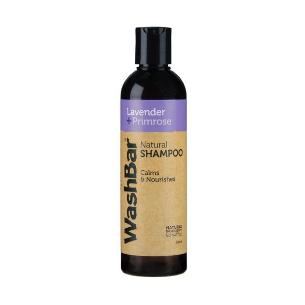 WashBar Lavender + Primrose Natural Shampoo 250ml