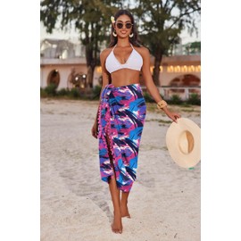 AI'MAGE Sarong Wraps for Women Long Beach Swimsuit Cover Up Swimwear Pareo with Tassels Bikini Skirt Coverup for Bathing Suit