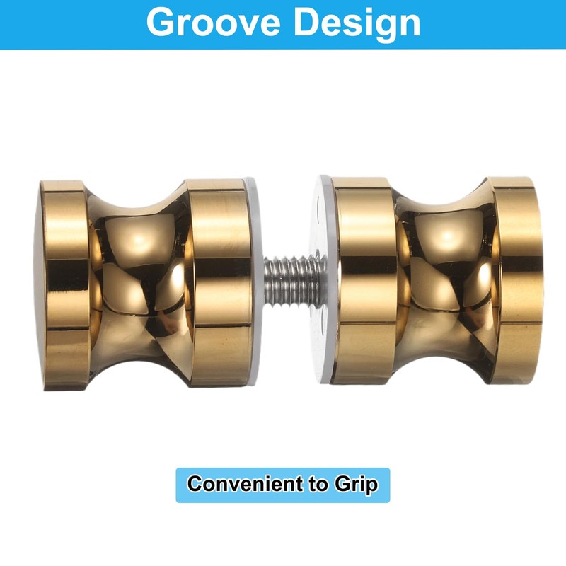 sourcing map Glass Door Handles, Round Sliding Shower Doors Knob