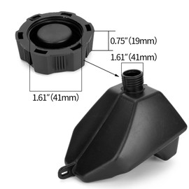 Dirt Bike Thread Gas Tank Cap Fuel Tank Cap with Red Gas Cap Vent Breather Tube for Taotao Coolster 110cc 125cc ATV Quad 4 Wheeler 50cc 70cc 90cc NST Kazuma Roketa Sunl Baja Parts