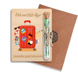 Glamifyr Money gift packaging for travel, money gift travel, travel cash register gift, wish filler test tube gifts for travellers, gift for men and women, travel voucher packaging