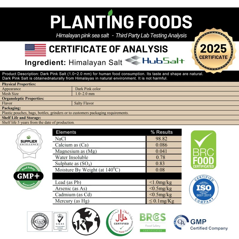 Planting Foods Organic Himalayan Pink Salt – Fine Grain, 8oz