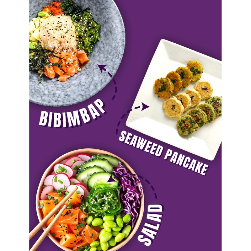 Korean Assorted Seaweed Salad 8g * 7 Packs - Seaweed