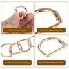 Ymapinc 4Pcs D Ring Spring Key Hooks Gold Metal Keyring